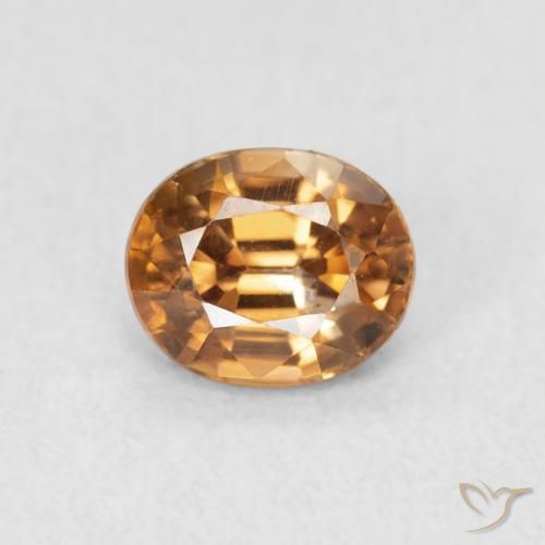 1.11ct 天然 锈橙 锆石, 椭圆形, VS