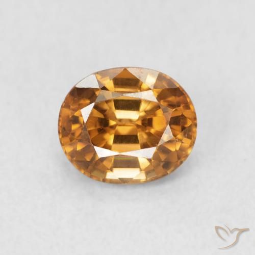 1.06ct 天然 中橙 锆石, 椭圆形, VS