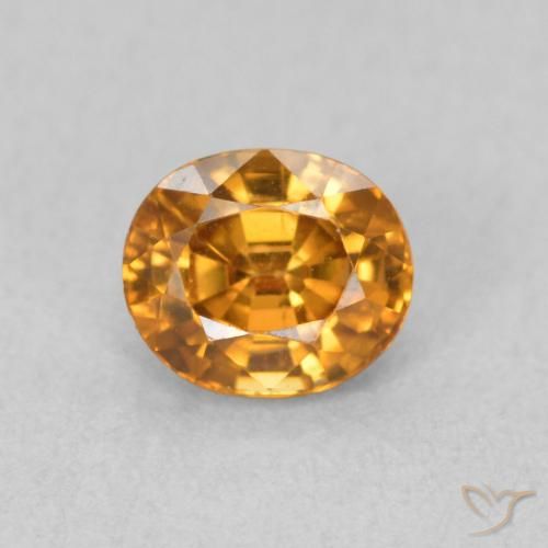 1.06ct 天然 土橙 锆石, 椭圆形, VVS-VS