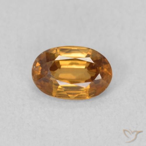 0.70ct 天然 锈橙 锆石, 椭圆形, VVS-VS