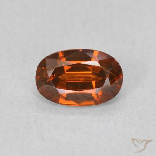 0.82ct 天然 红橙色 锆石, 椭圆形, VVS-VS