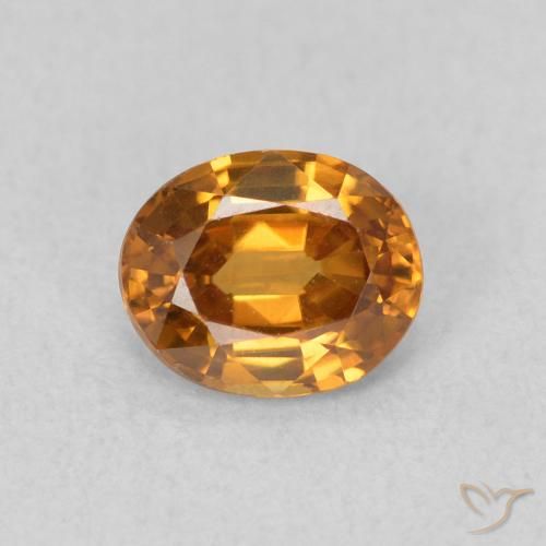 0.93ct 天然 中橙 锆石, 椭圆形, VVS-VS