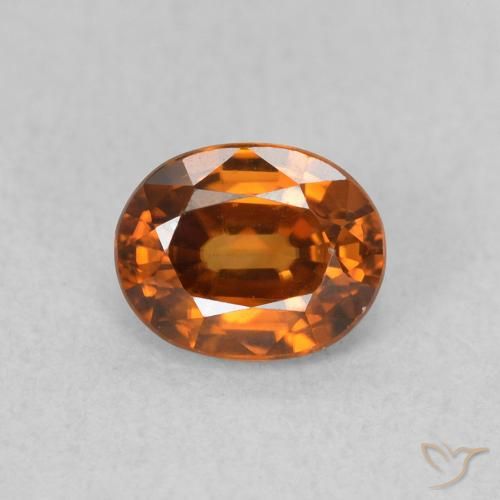 0.99ct 天然 土橙 锆石, 椭圆形, VVS-VS