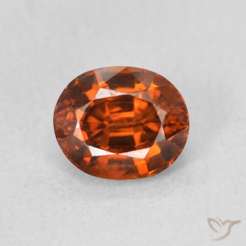 1.15ct 天然 红橙色 锆石, 椭圆形, VVS-VS