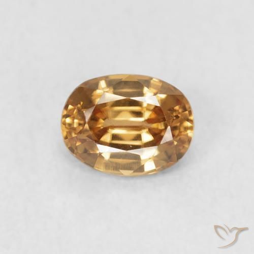 0.60ct 天然 金桃 锆石, 椭圆形, VVS