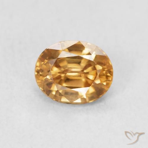 1.09ct 天然 金桃 锆石, 椭圆形, VS