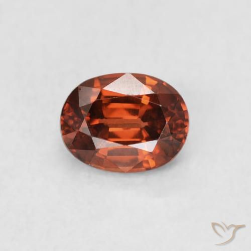 0.66ct 天然 火橙 锆石, 椭圆形, VVS