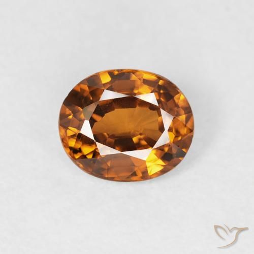 0.90ct 天然 土橙 锆石, 椭圆形, VVS-VS