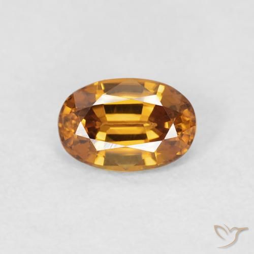 0.76ct 天然 中橙 锆石, 椭圆形, VVS-VS