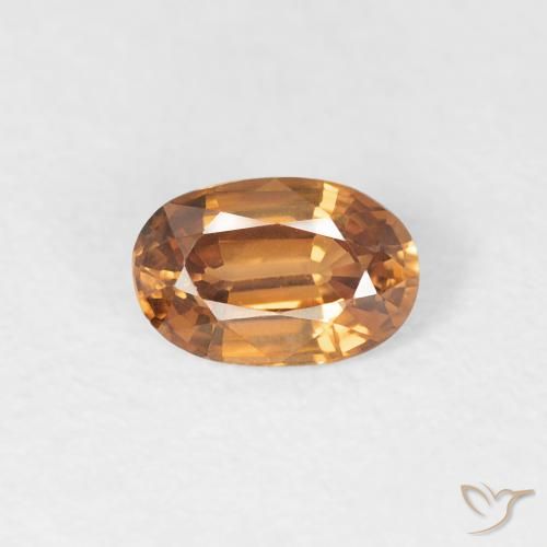 0.64ct 天然 中橙 锆石, 椭圆形, VVS