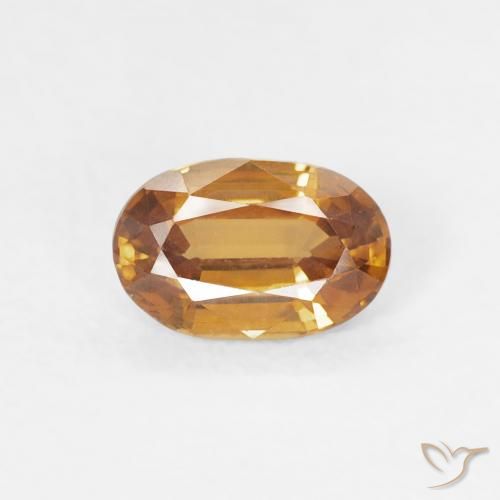 0.70ct 天然 中橙 锆石, 椭圆形, VVS