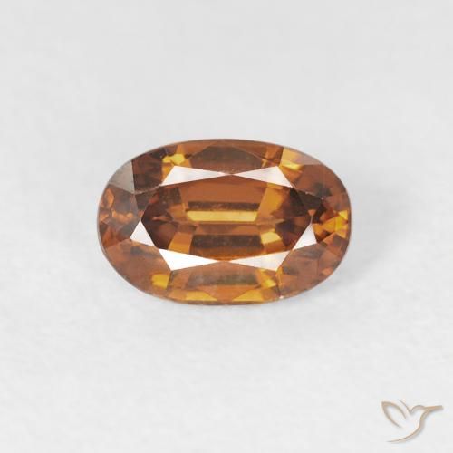 0.76ct 天然 土橙 锆石, 椭圆形, VVS