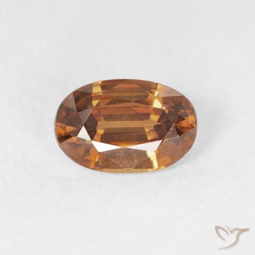 0.74ct 天然 中橙 锆石, 椭圆形, VVS