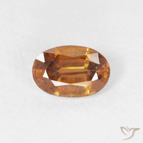 0.69ct 天然 橙棕色 锆石, 椭圆形, VVS