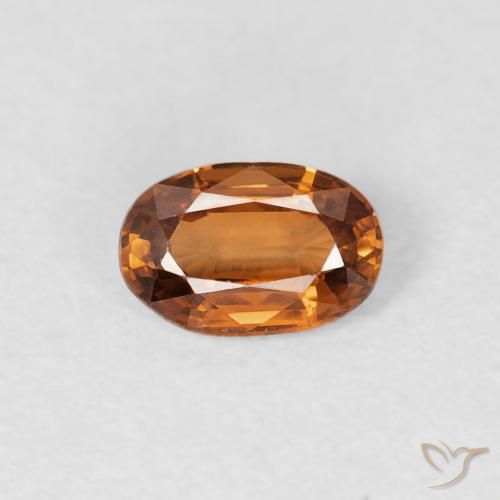 0.66ct 天然 棕橙色 锆石, 椭圆形, VVS