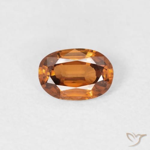 0.55ct 天然 棕橙色 锆石, 椭圆形, VVS
