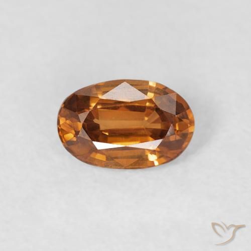 0.73ct 天然 土橙 锆石, 椭圆形, VVS