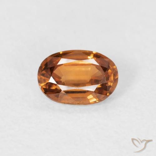 0.66ct 天然 中橙 锆石, 椭圆形, VVS-VS