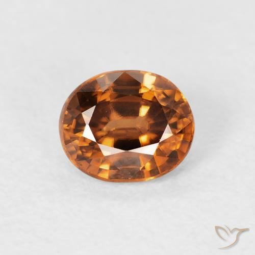 1.12ct 天然 中橙 锆石, 椭圆形, VVS-VS