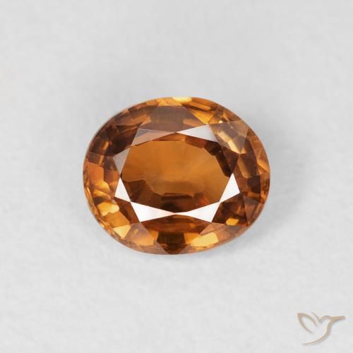 0.92ct 天然 土橙 锆石, 椭圆形, VVS-VS