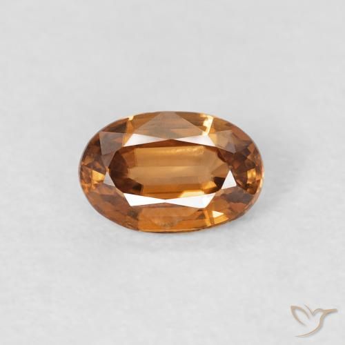 0.73ct 天然 中橙 锆石, 椭圆形, VVS