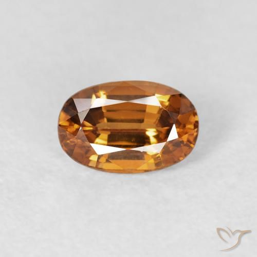 0.84ct 天然 土橙 锆石, 椭圆形, VVS