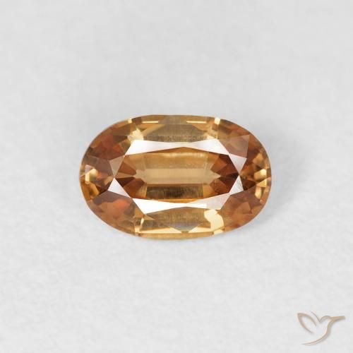 0.65ct 天然 中橙 锆石, 椭圆形, VVS-VS