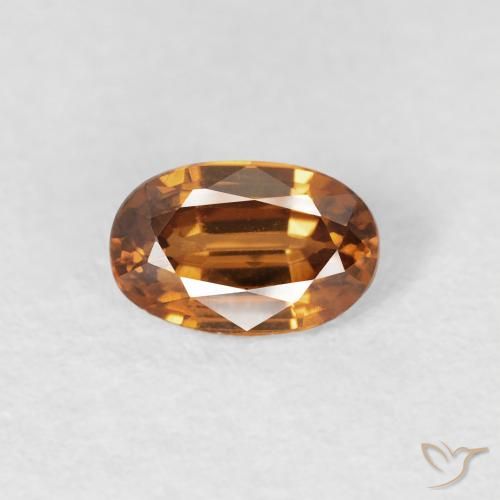 0.74ct 天然 中橙 锆石, 椭圆形, VS