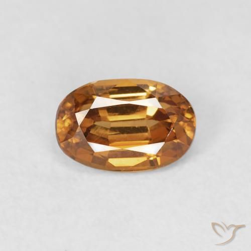 0.89ct 天然 中橙 锆石, 椭圆形, VVS-VS