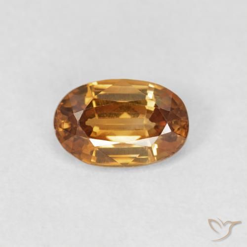 0.73ct 天然 中橙 锆石, 椭圆形, VVS-VS