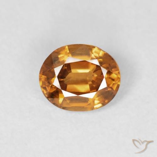 0.82ct 天然 土橙 锆石, 椭圆形, VS