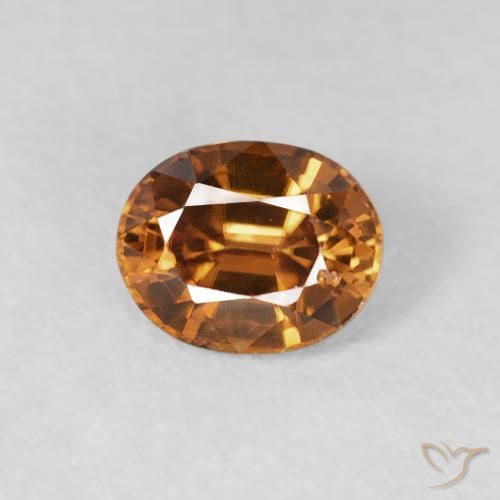 0.99ct 天然 中橙 锆石, 椭圆形, VS