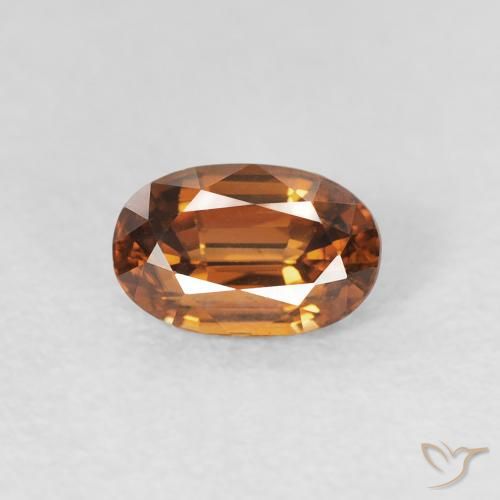 0.79ct 天然 土橙 锆石, 椭圆形, VVS