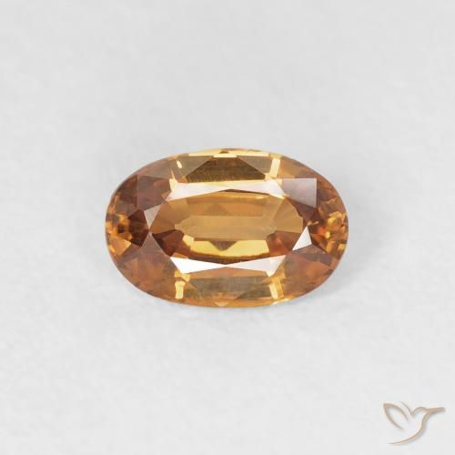 0.67ct 天然 中橙 锆石, 椭圆形, VVS