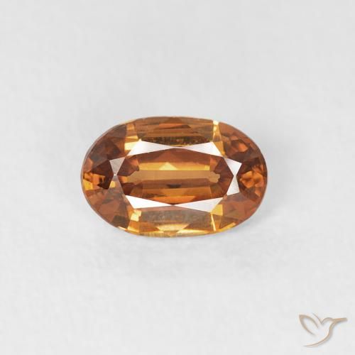 0.66ct 天然 中橙 锆石, 椭圆形, VVS
