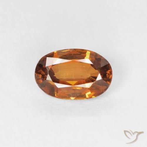0.68ct 天然 深橙色 锆石, 椭圆形, VVS