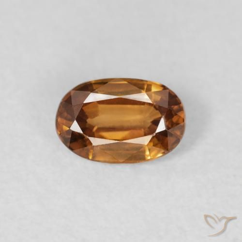 0.70ct 天然 棕橙色 锆石, 椭圆形, VVS-VS