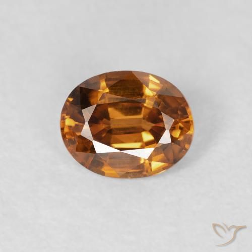 0.90ct 天然 中橙 锆石, 椭圆形, VVS-VS