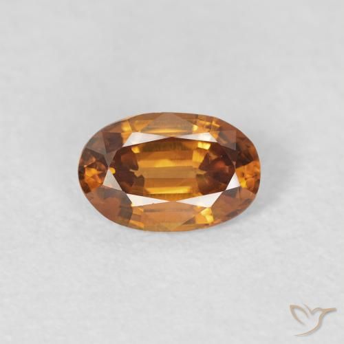 0.66ct 天然 中橙 锆石, 椭圆形, VVS-VS