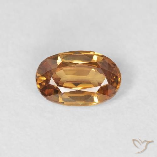 0.70ct 天然 中橙 锆石, 椭圆形, VVS-VS