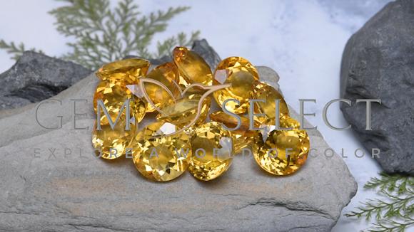 9.59克拉天然黄水晶，圆形切割，VVS-VS