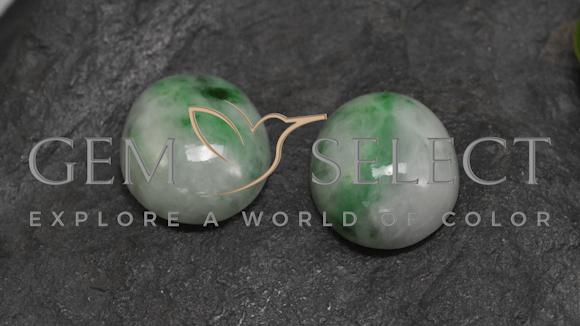 9.60克拉天然翡翠，椭圆形，不透明